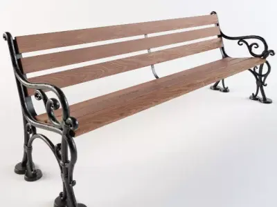 Old bench Free 3D model