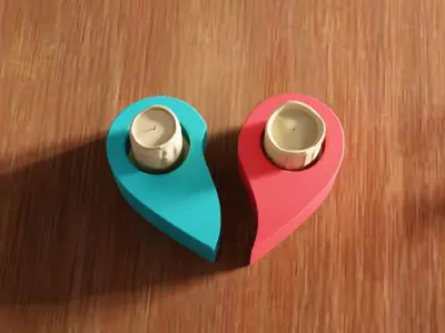 Heart Shape Tea Light Holder - 283 3D print model