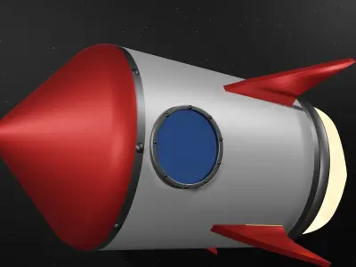 rocket ship Free 3D model