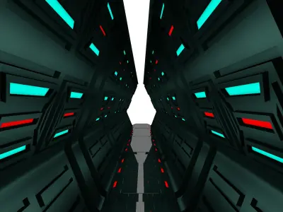 Sci Fi tunnel 3D model