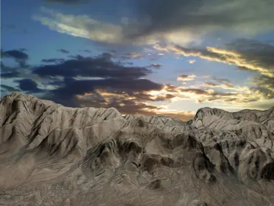 Superstition Mountains 3D model