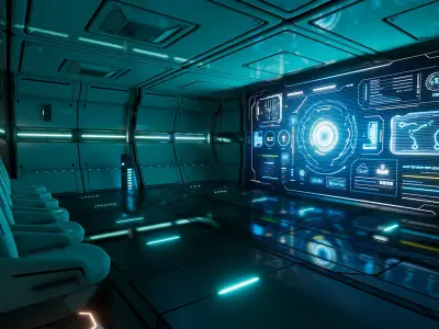 Sci Fi Movie theater Low-poly 3D model