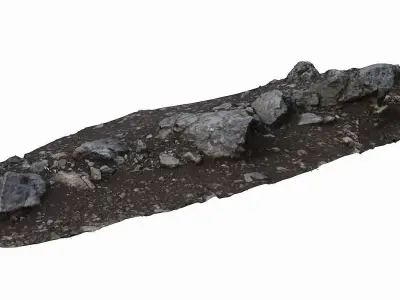 Rocky Ground Low-poly 3D model