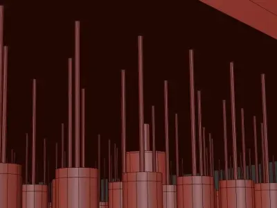 MARLE gold and glass ceiling light 3D model