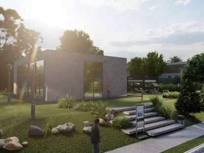 Lumion brick house Free low-poly 3D model