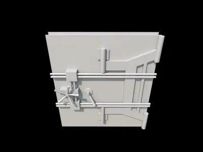 Safe Door  Low-poly 3D model