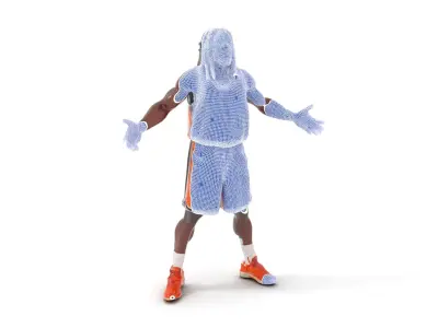 Rigged and Animated Basketball Player Character Model Low-poly 3D model