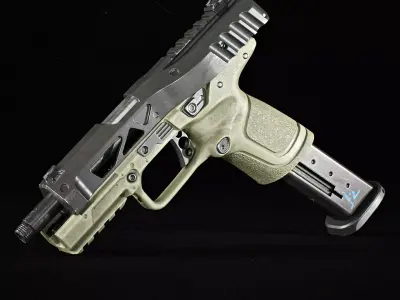 Sci Fi Pistol Game Ready Low-poly 3D model purchase