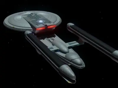 USS Excelsior Replica from Star Trek III Low-poly 3D model