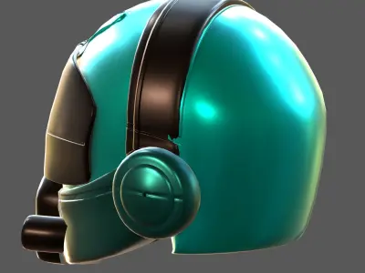 Helmet plastic mask protection Low-poly 3D model Low-poly 3D model