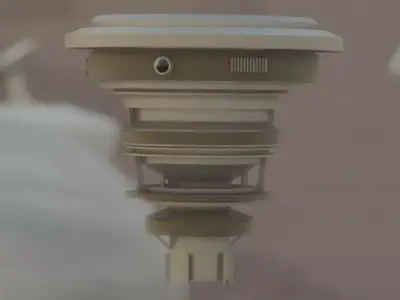 Sci-fi android robot Low-poly 3D model