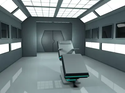 Room interior 3D model 2
