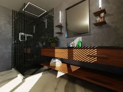 Bathroom Interior Scene 3D model purchase