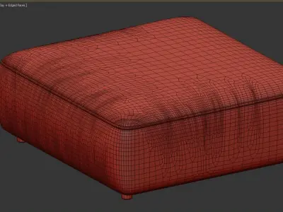SOFA ELEMENT HUNTER SEATER NO BACK SAND 3D model