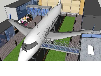 Aeroplane restaurant  3D model