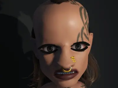 The Monster Sorcerer Character Cartoon Low-poly 3D model