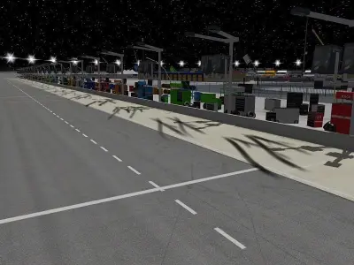 Chicagoland Speedway Game Ready Low-poly 3D model
