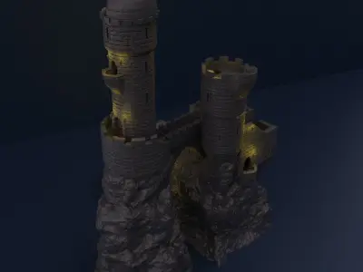 Medieval Observatory Tabletop Terrain 28 mm 3D print model