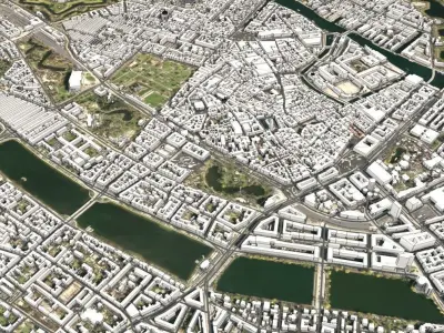 Cityscape Copenhagen Denmark  3D model