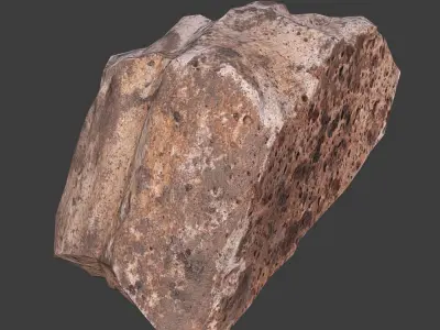 Cinder Debris Low-poly 3D model