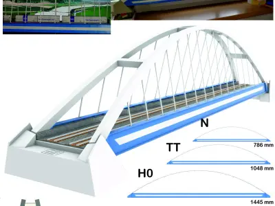 MJS2310-TT PONT FERROVIAIRE DE MASSONGEX -Railway Bridge 3Dprint 3D print model