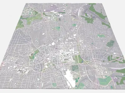 Cityscape Winston Salem USA 3D model