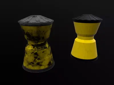 Traffic Cone Free low-poly 3D model 8