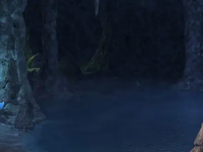 cave hole stalactite crystal cavern Low-poly 3D model