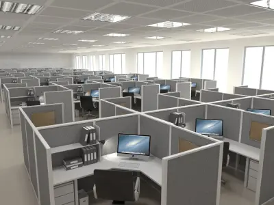 Office Interior Scene 2 3D model