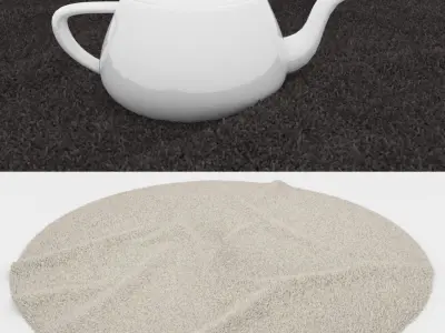 Round Rug Set 281 3D model