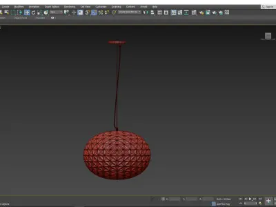 FILOMENA two crystal pendant lights hanging Low-poly 3D model