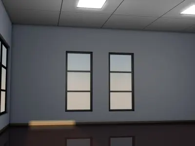 Empty Room  Low-poly 3D model