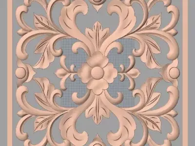 European furniture 3D relief models for CNC wood engraving E186 3D model