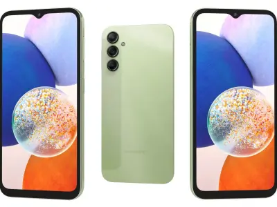 Samsung Galaxy A14 5G Light Green Low-poly 3D model