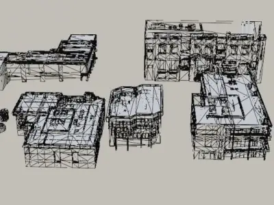 City and Towers Environment Bundle 3D model