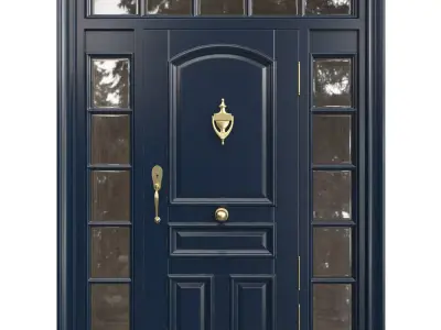 Entrance classic door 71 3D model