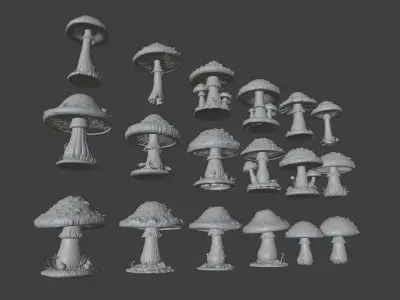 Giant Mushroom Megapack 3D print model