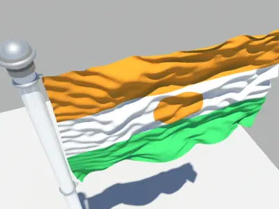 Niger flag 3D model