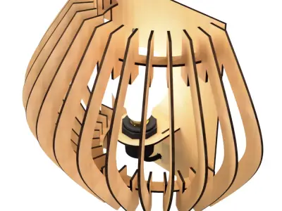 WALL LIGHT STL AND DXF FILES 6 3D print model