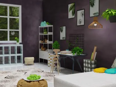 interior decor 3D model