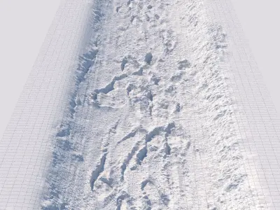 Ultra realistic Snow trail 3D model