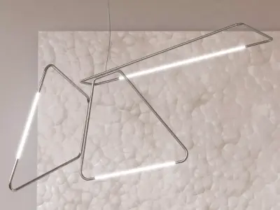 DC1206A pendant light hanging from wall 3D model