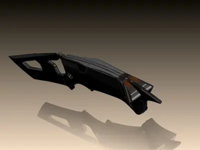 Knife with spring loaded window breaker 3D print model