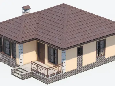 Residential House 10 Low-poly 3D model