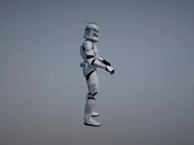 Star wars Clone trooper Phase 1 Low-poly 3D model