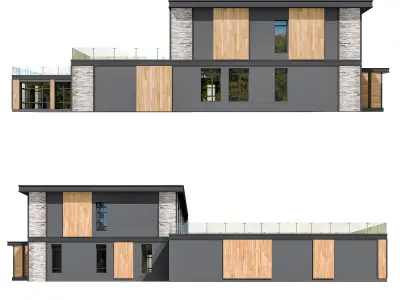House in the Wright style 3 3D model