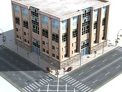 Low Poly Block 11 Low-poly 3D model