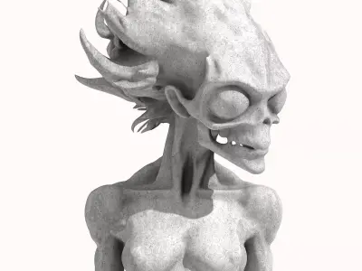 Sexy alien 3 3D print model
