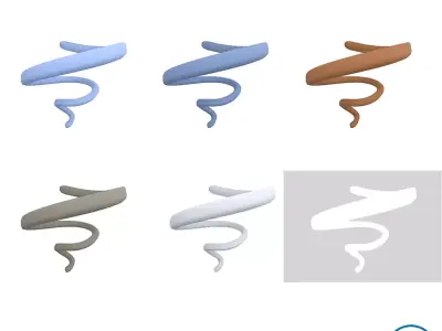 Tornado Pack 02 Low-poly 3D model