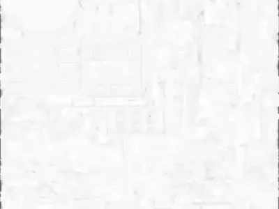 Low Rise Destroyed Building 3D Model Concrete Ruin Low-poly 3D model